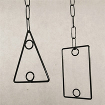 Steel wire hemp rope retro hanging chain clothing store hanging ring clothes hanger display rack clothing rack shop decoration hanging clothes hanging