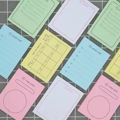 Korean version of cute creative cartoon Post-it sticky todolist easy to tear ins Wind Korean girl convenience sticker