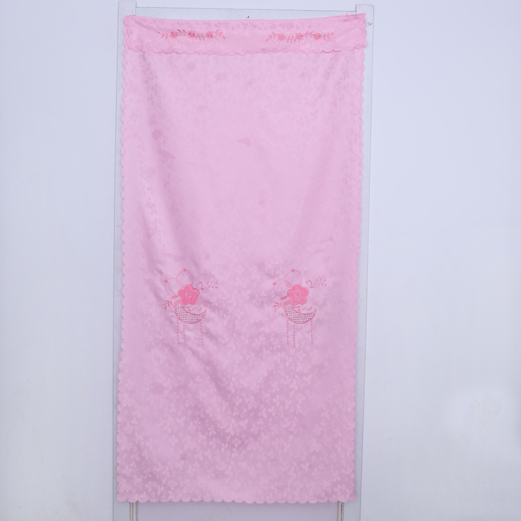 Slightly Flawed Bedroom Door Curtain Half Curtain Fabric Hanging Partition Pink Embroidered Long Door Curtain Decorative Kitchen Door Curtain