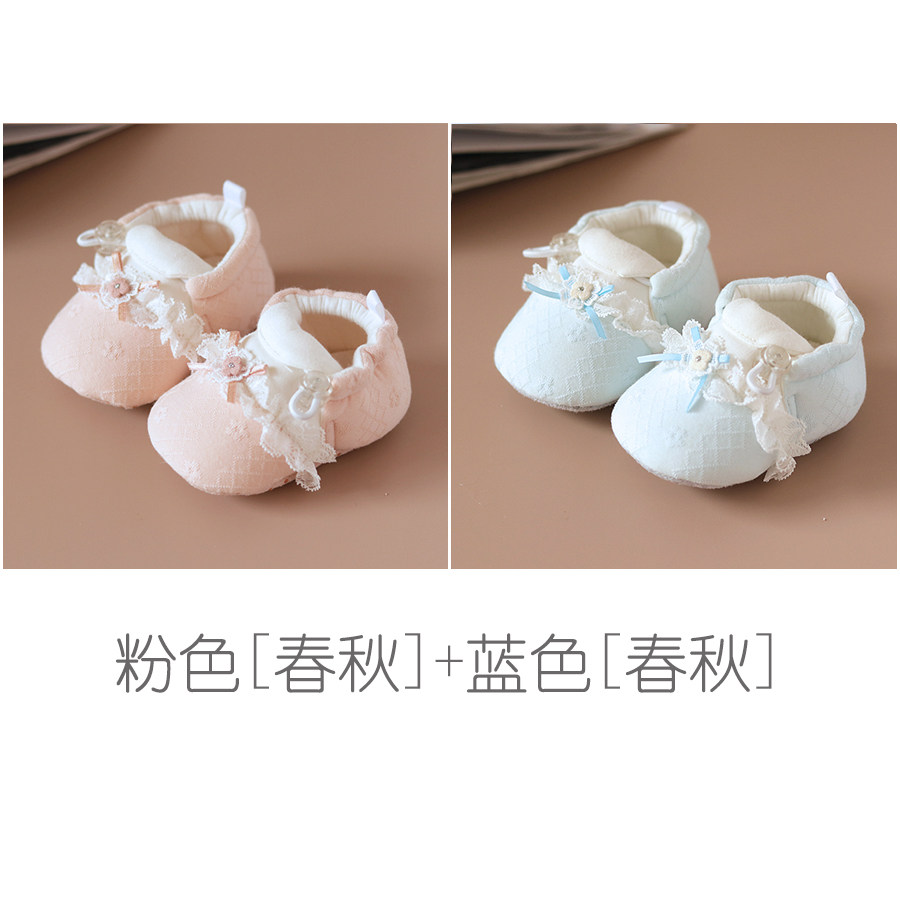 Baby Spring and Autumn Shoes That Don'T Slip Off, Princess-Style Shoe Covers for Baby Girls, 6 to 12 Months, Newborn Shoes 0-3 Months — 5