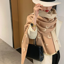 Autumn and winter New cashmere scarf female Korean version of Joker double-sided solid color wool shawl long thick warm scarf tide