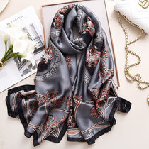 High-grade silk scarf womens printed mulberry silk scarf Korean version of Joker shawl scarf scarf scarf scarf collar autumn and winter tide