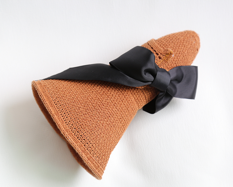 Koreanischer Faltbarer Bowknot-strohhut Mit Leerem Oberteil display picture 8