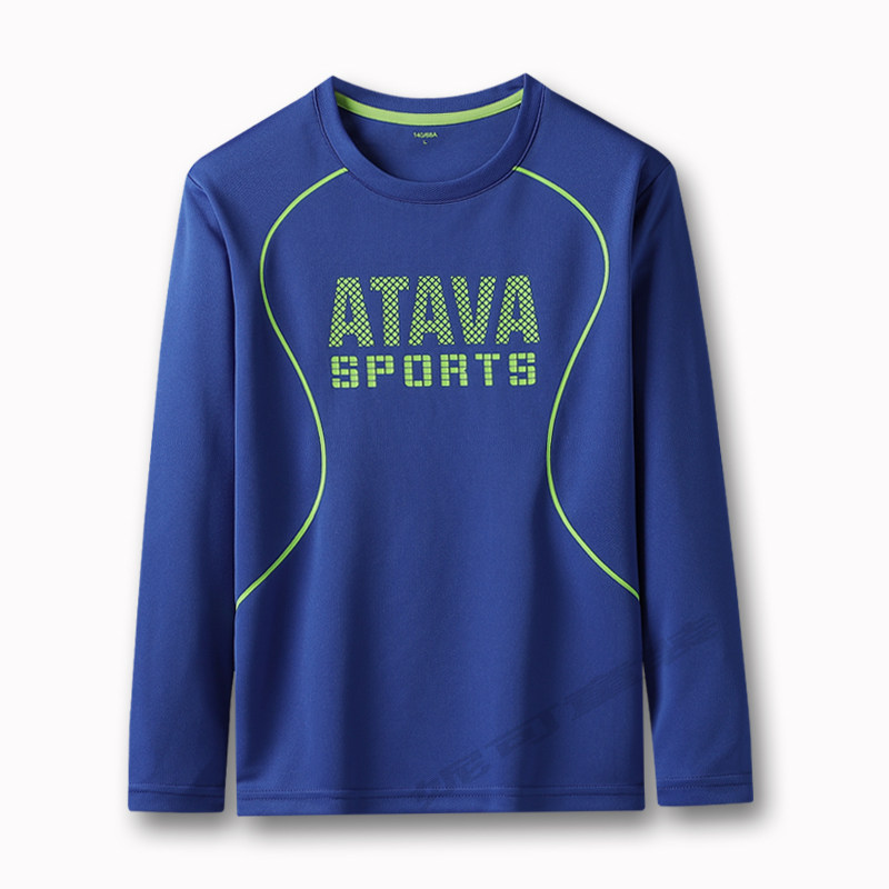 2023 summer new boys' quick-drying long-sleeved T-shirt middle and big children's outdoor sports thin sweater bottoming shirt