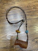 Handmade Pure Natural Handmade Beeswax Natural Long Necklace