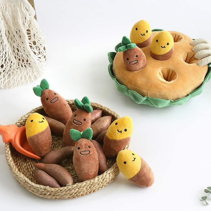 In-Stock Korean Sweet Potato Set Pet Toy Bb Squeaky Shiba Inu Bichon Dog Food Hiding Doll In-Stock Korean Sweet Potato Set Pet Toy Bb Squeaky Shiba Inu Bichon Dog Food Hiding Doll