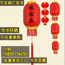 Led lantern outdoor waterproof LED lantern string advertising plastic long winter melon lantern luminous restaurant dining tea building decoration