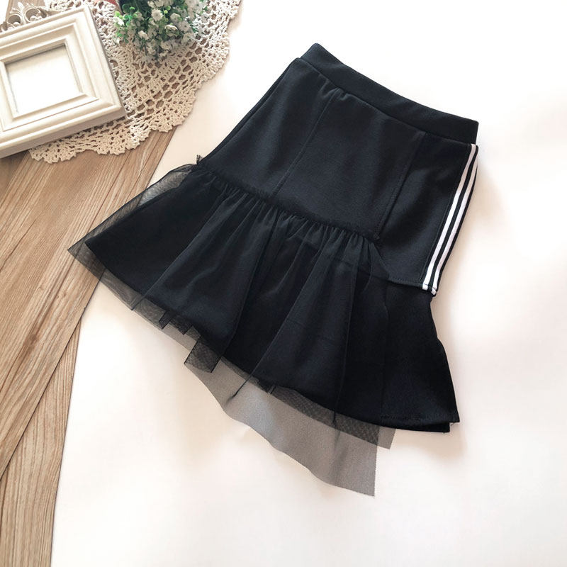 Girls' skirt spring and autumn new Korean version of children's clothing small and medium-sized children's all-match foreign style baby yarn skirt spring dress