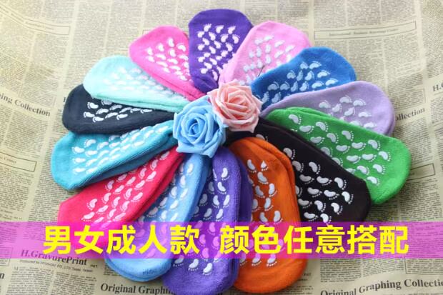 Vớ cotton nguyên chất vớ chống trượt cho trẻ em Trung tâm giáo dục sớm Giày vớ nam và nữ dày tất cổ ngắn