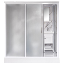  Integral shower room dry and wet separation glass partition integrated integrated bathroom Hotel hotel integral bathroom