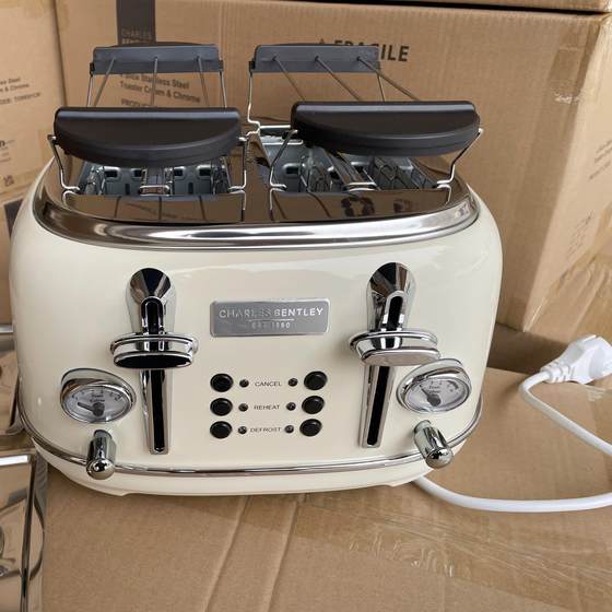 欧洲原单四片全自动复古风多士炉吐司机烤面包机早餐机Toaster