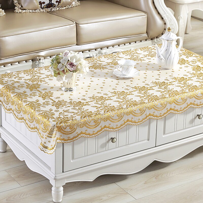 Living room coffee table tablecloth waterproof, oil-proof, wash-free and anti-scalding pvc European-style plastic tablecloth tablecloth rectangular table mat