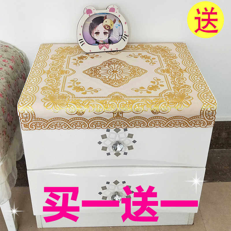 Bedside table cover cloth waterproof disposable pvc Nordic microwave oven dust cover washing machine cover towel refrigerator square coffee table mat