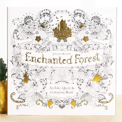 English version of the Secret Garden second edition of the Magical Forest Adult decompression coloring book Graffiti painting coloring this line pack