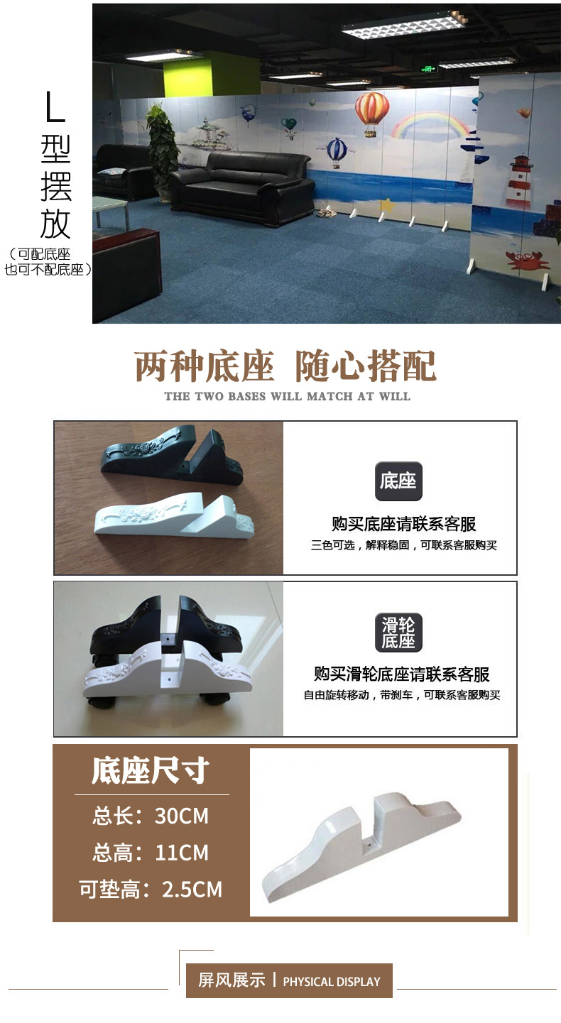 Màn hình phân vùng kiểu dáng đẹp tối giản hiện đại gấp hiên phòng ngủ phòng khách khách sạn di động gỗ rắn hai mặt vải màn hình gấp - Màn hình / Cửa sổ vách bình phong giá rẻ