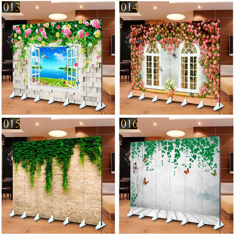Châu Âu 3D hoa tường vườn cảnh màn hình phân vùng thời trang phòng khách hiên bar cà phê vẻ đẹp sức khỏe YY neo - Màn hình / Cửa sổ khung cửa sổ