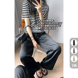 MEIYANG Sydney paper acetate pants, amazing pants! Light and breathable ~ straight wide-leg pants