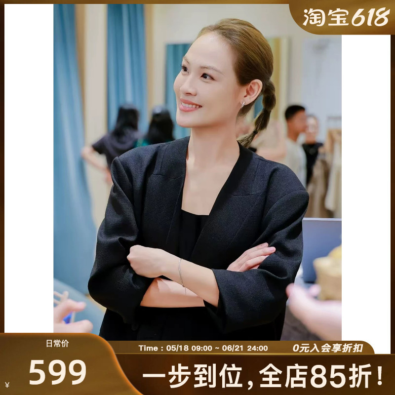 Meiyang【In Stock】Black Queen Suit, Imitation Chanel Texture | Double-Breasted Commuter Suit Jacket