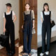 MEIYANG frozen age overalls with adjustable shoulder straps and wide-leg jumpsuits