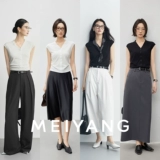 美洋 MEIYANG [Готовый запас] Feifei Вязаный жилет из лиоцелла | Топ без рукавов на пуговицах с V-образным вырезом - Monday