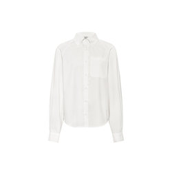 Meiyang MEIYANG motto shirt small vertical cut minimalist fashion commuter pocket straight long-sleeved shirt