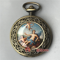 Antique pocket watch mens retro mechanical clock antique miscellaneous Republic of China mechanical watch pendant mini old classical copper watch
