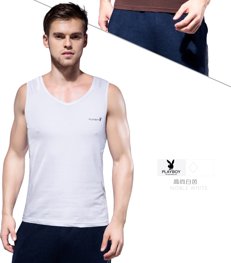 Playboy nam vest mùa hè thanh niên breathable bông mỏng quần thể thao dưới rào cản thủy triều