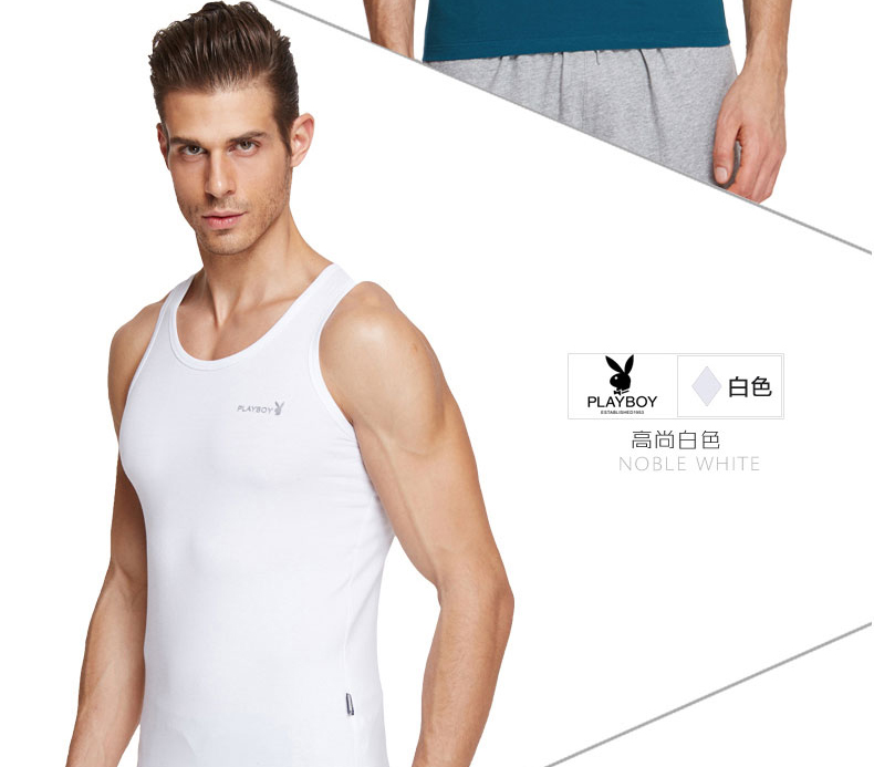 Playboy nam vest mùa hè thanh niên breathable bông mỏng quần thể thao dưới rào cản thủy triều