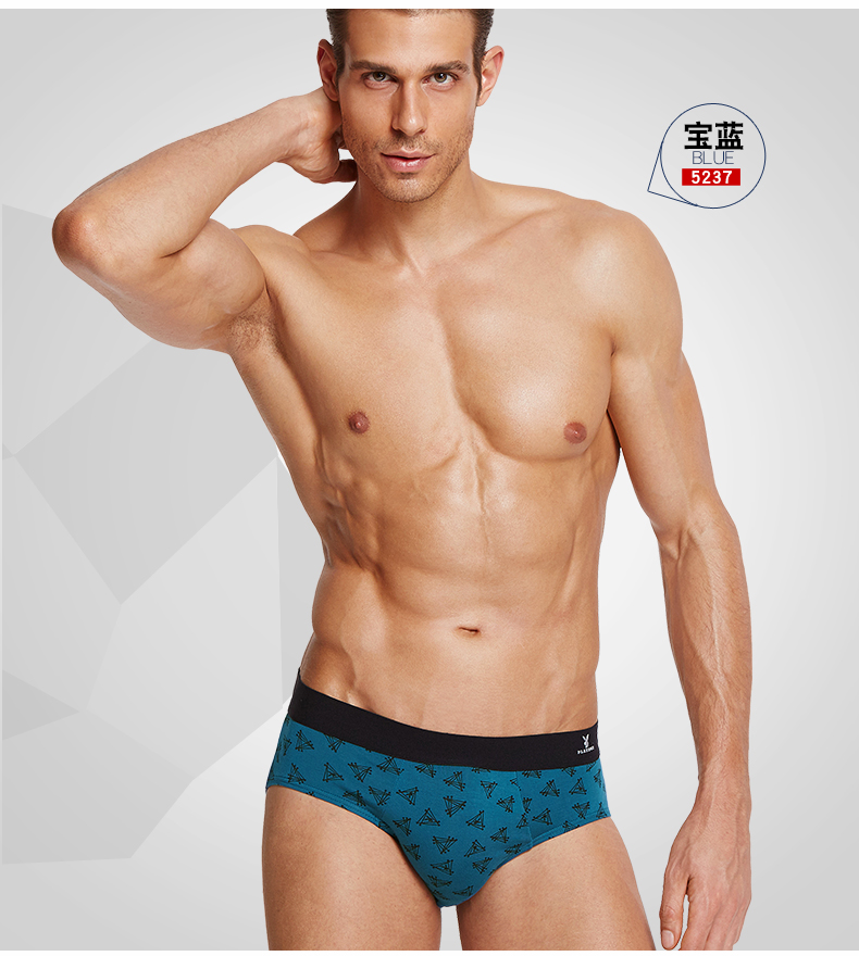 Playboy tam giác đồ lót nam thanh niên tóm tắt cotton phiên bản Hàn Quốc của chàng trai băng lụa phương thức cá tính quần sịp nam