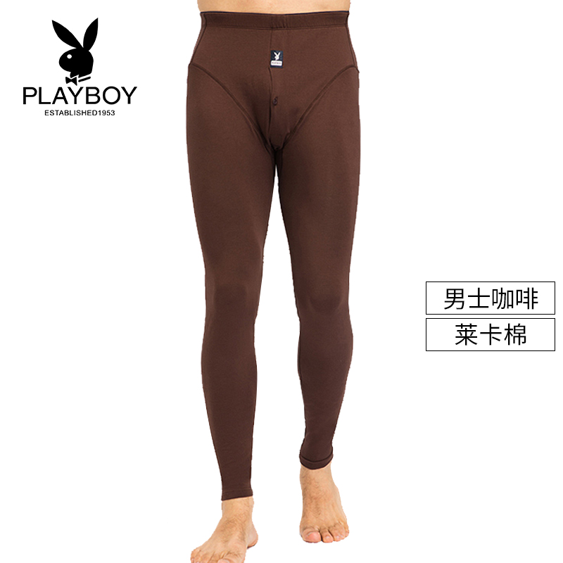 Playboy mens mùa thu quần mens quần cotton mùa xuân và mùa thu mùa đông xà cạp xà cạp quần ấm mỏng 2020 mô hình mới.