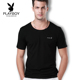 Playboy quần áo mens mùa hè cổ chữ V 2020 bông mới t-shirt vòng cổ xu hướng nửa tay áo ngắn tay phiên bản Hàn Quốc