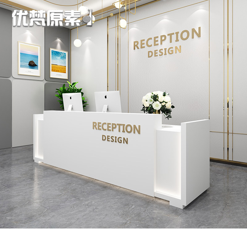Cashier Desk Commercial Counter Reception Desk Photography Building Educational Institution Beauty Hair Store Ins Brief Modern Front Desk Bar 