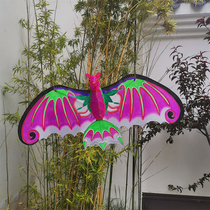 Pink three-dimensional big bat traditional Weifang kite bamboo frame hand-rolled hand-painted non-flying decorative display props
