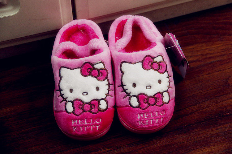 Pantoufles enfants en autre HELLOKITTY pour hiver - semelle autre - Ref 1006987 Image 11