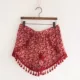Quần short đi biển nữ 2018 mới quần ống rộng boho cho kỳ nghỉ hè hoang dã tua cao eo cao thiết kế thời trang nữ