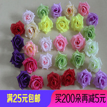 Mall simulation Rose head fake rose flower wedding flower wall arch fake flower hand diy silk flower decorative flower