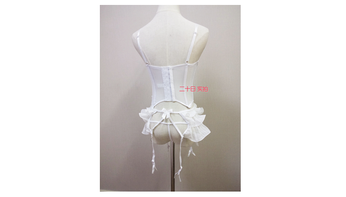 20 dễ thương trắng bằng gỗ tai ren garter phù hợp với garter ba mảnh quan hệ tình dục vớ sexy