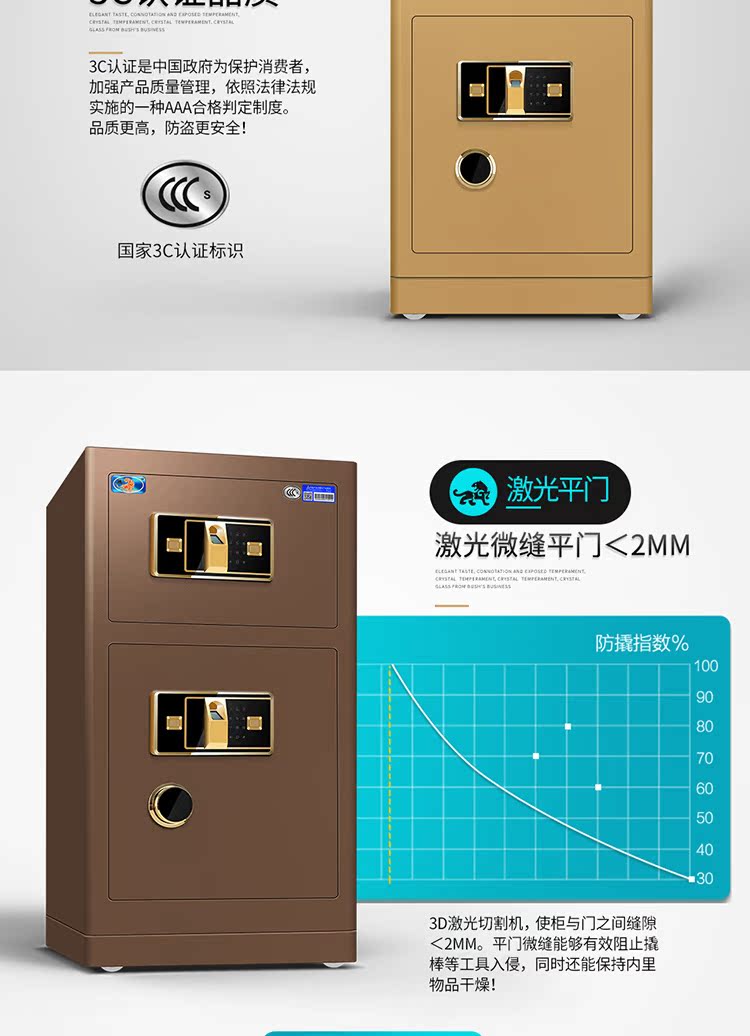 Tiger lớn an toàn nhà 3 chứng nhận mật khẩu vân tay 1 m 80cm văn phòng hộp mật khẩu cửa đôi