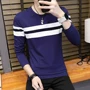 Mùa xuân và mùa thu mẫu áo dài tay cotton nam áo thun nam tay dài mùa thu mặc áo sơ mi mùa thu mỏng xu hướng quần áo mùa thu áo đất áo thun tay dài nam cao cấp