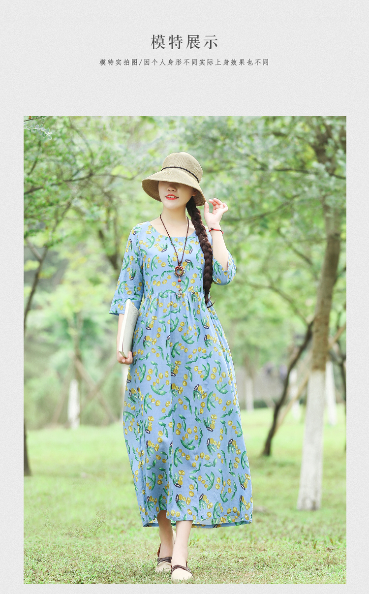 Robe femme en Coton et lin - Ref 3328623 Image 88