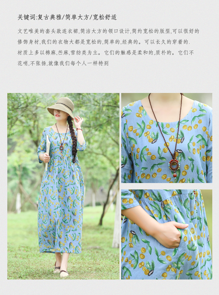 Robe femme en Coton et lin - Ref 3328623 Image 83