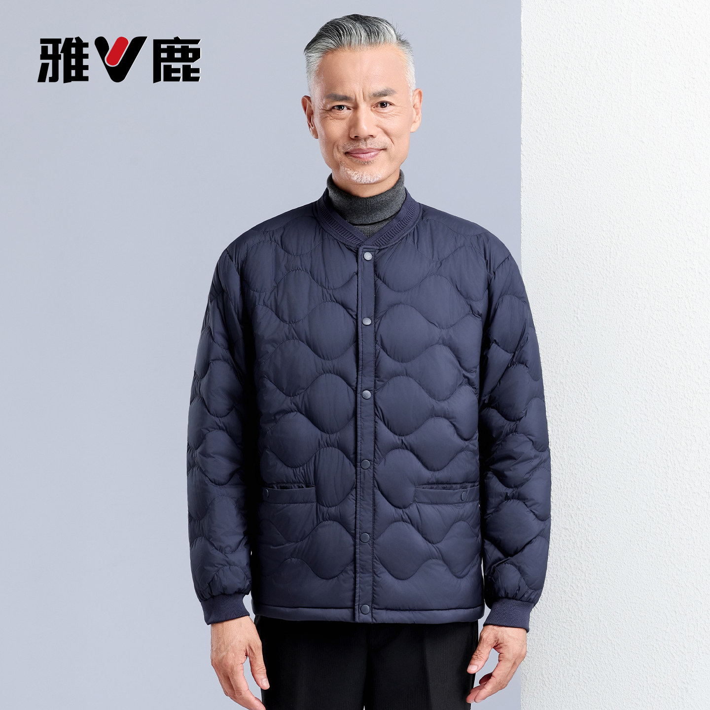 Yalu メンズ ダウンジャケット、軽量アウター、ダウン90%、中高年男性向け、ショート丈の暖かいベスト