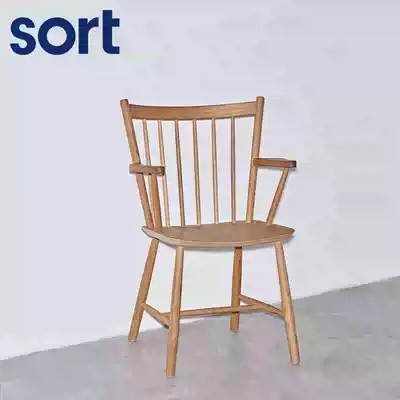 sort Danish HAY Oak Beech CHAIR J42 CHAIR Nordic dining CHAIR modern minimalist back armrest CHAIR
