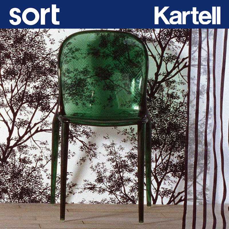 sort Italy Kartell imported transparent plastic back chair Thalya modern minimalist dining chair minimalist chair