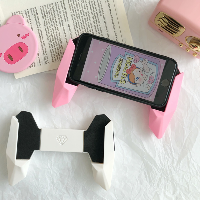 Phong cách Hàn Quốc cô gái hồng tim ăn gà tạo tác vua vinh quang thông minh cầm kính gamepad tay cầm ps4