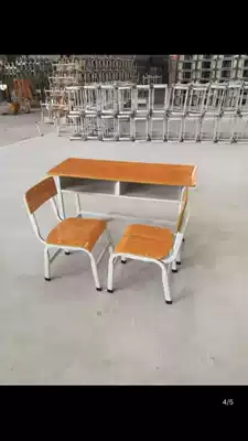 Primary and secondary school students double desks and chairs School classroom training tutoring class tables and chairs set Children's learning home