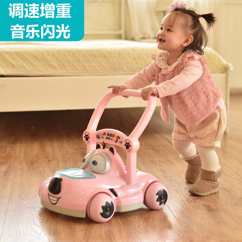 Baby walkway cart Anti-side turning baby Learn to walk 6-18 Learn walking cart Toys 1 year of age-Taobao