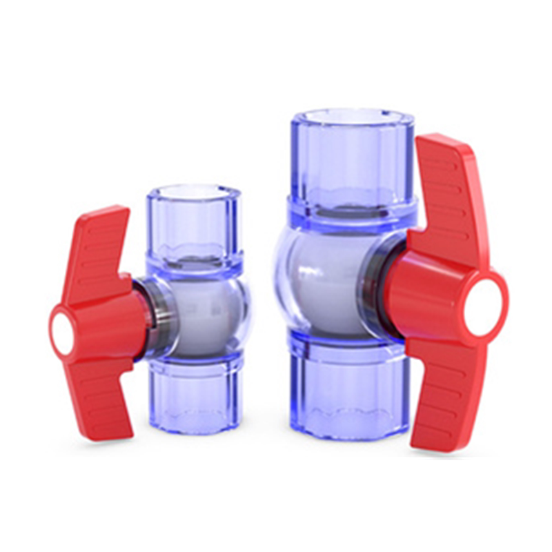 PVC transparent ball valve transparent UPVC valve transparent switch plastic transparent ball valve plastic water pipe switch