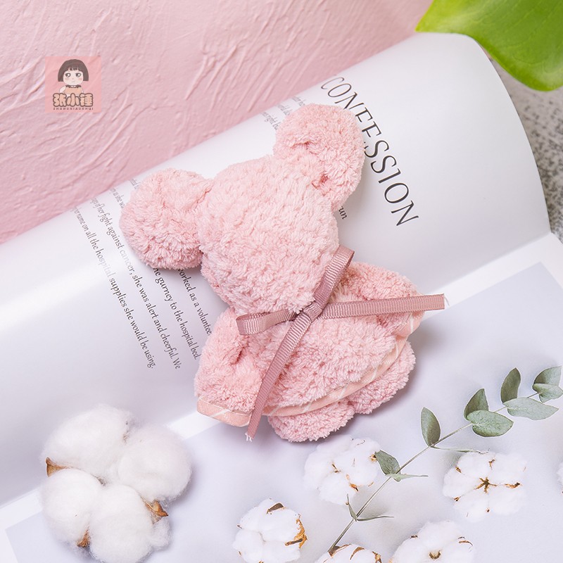 Zhang Little Hammer Little Bear Towel Companion Bridesmaid Gift Wedding back to Lilly Coral Suede Water Absorbent Fang Towel Children Cartoon Rubs Hand Towels