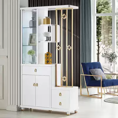 Living room small apartment entrance cabinet Light luxury style modern simple partition cabinet Shoe cabinet Wine cabinet One-piece foyer cabinet Room hall cabinet